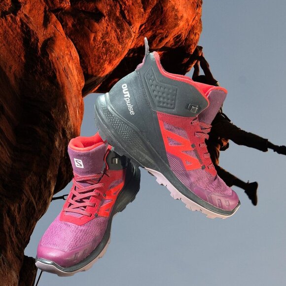 Salomon Out Pulse Mid GTX Women's Hiking Shoes Size 8 Waterproof Gore-Tex - Picture 4 of 11